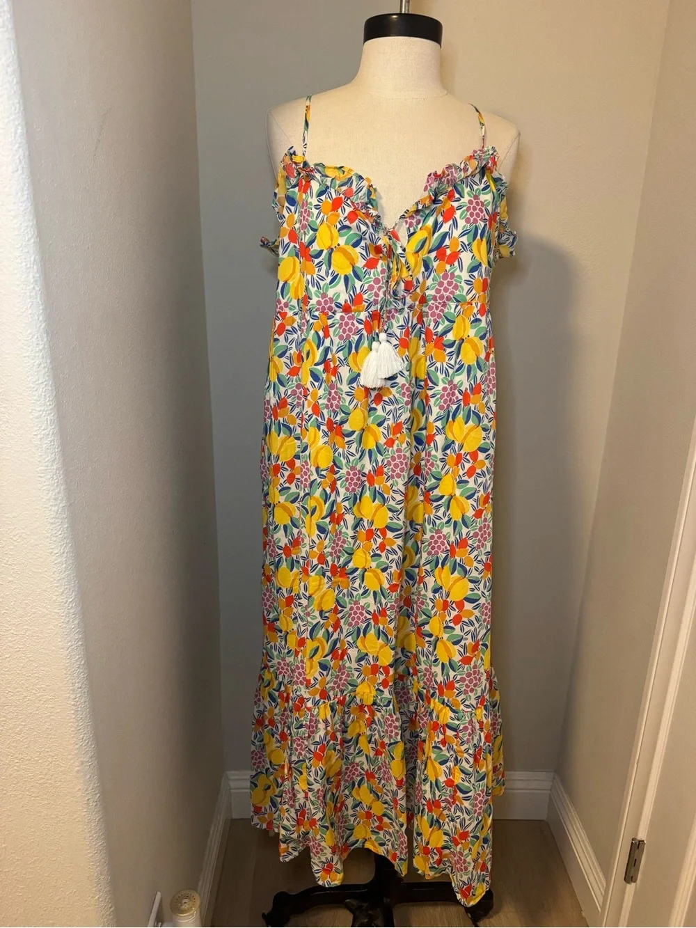 J.Crew ruffle tiered maxi dress